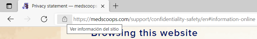 Edge Beispiel – Bild 1 von 5: kleines Schloss links der Adresse andrücken (klicken, um fortzufahren)